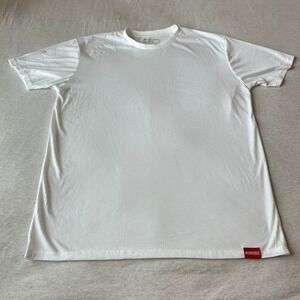 Enrforce Mens XL White Short Sleeve Crewneck‎ T-Shirt Cotton Blend Basic Tee